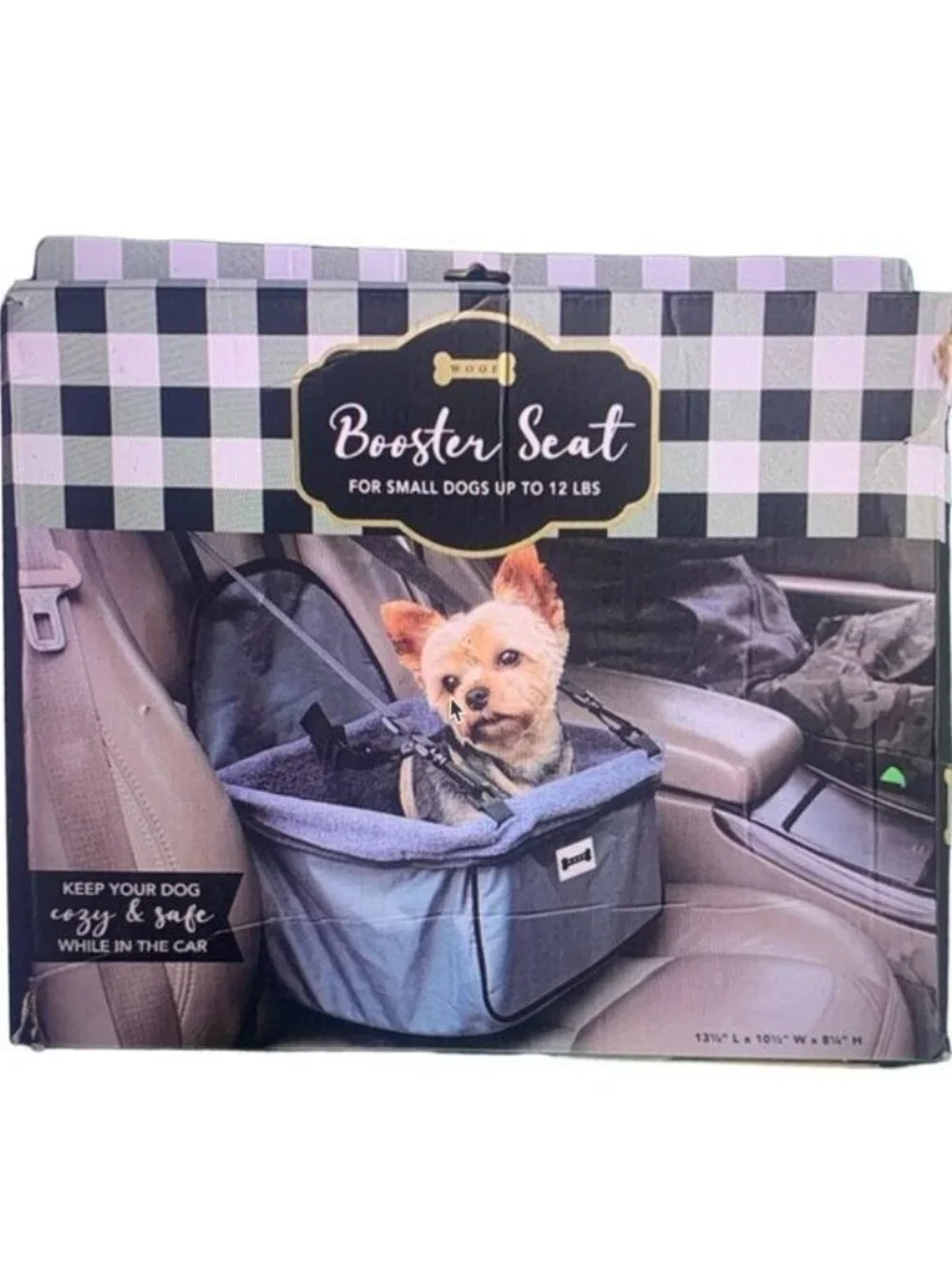NEW Woof Dog Booster Seat (Color: Grey) For Dogs up to 12‎ LBS